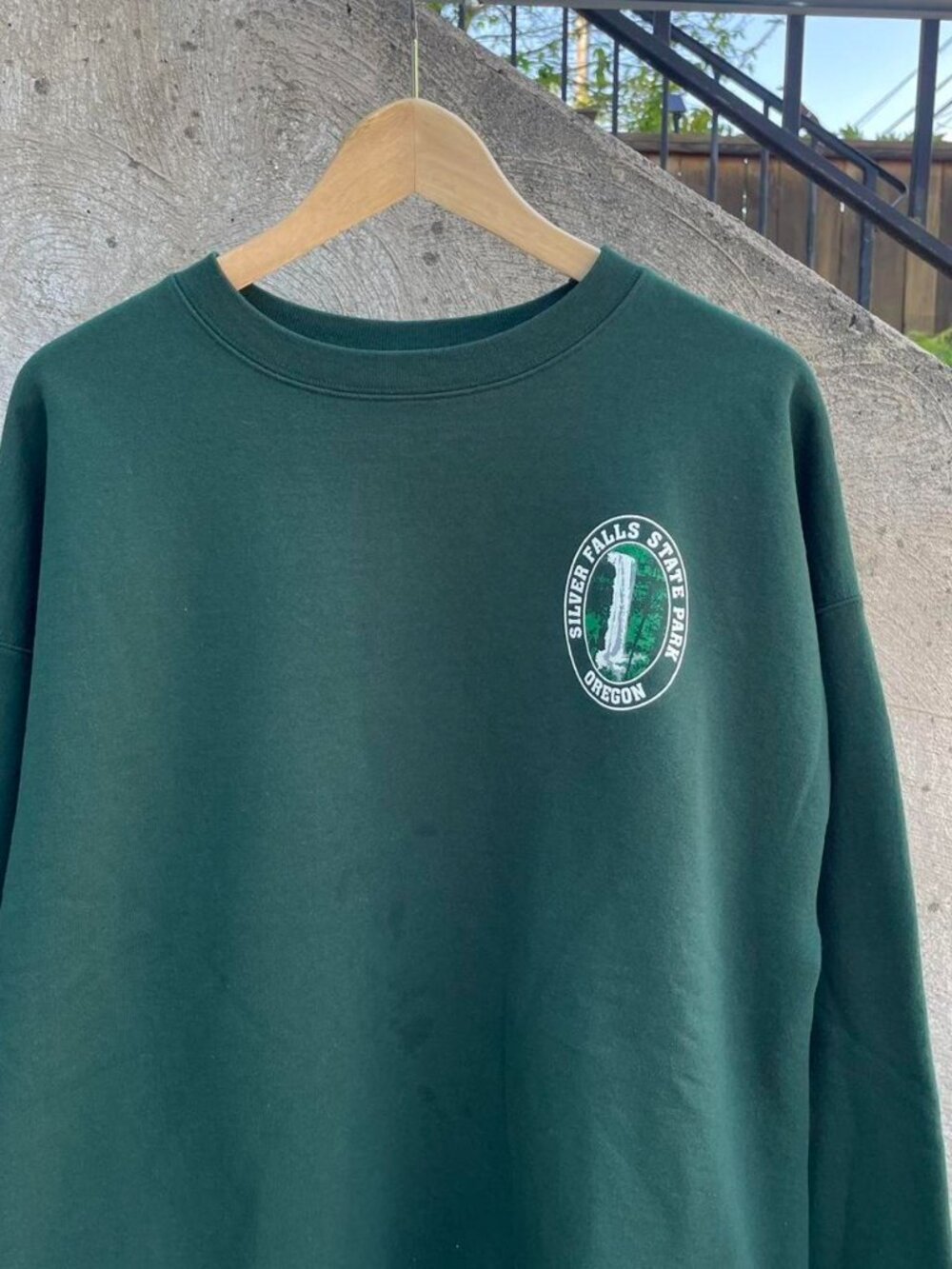 Silver Falls State Park Oregon double sided crewneck size XL - Picture 3 of 7